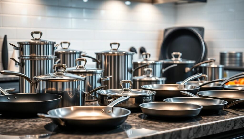 durable stainless steel cookware and nonstick pans