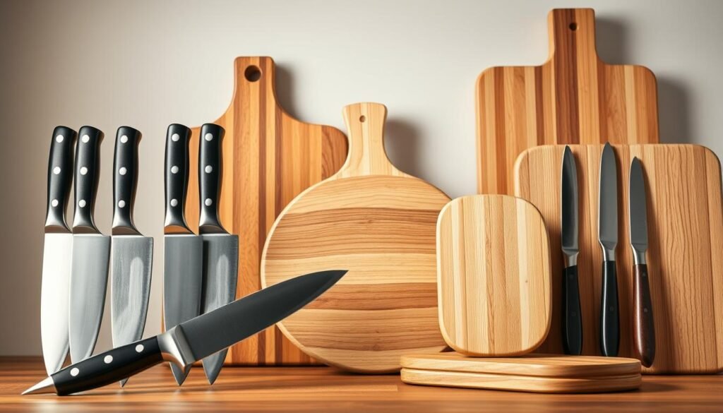 essential knives and cutting boards