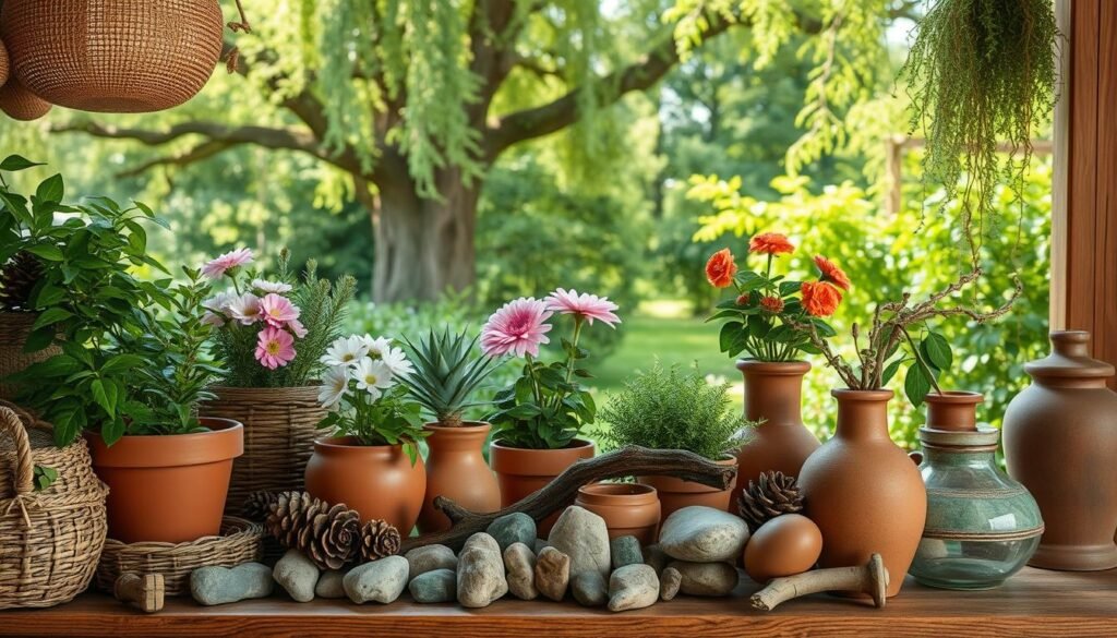 natural materials and plants