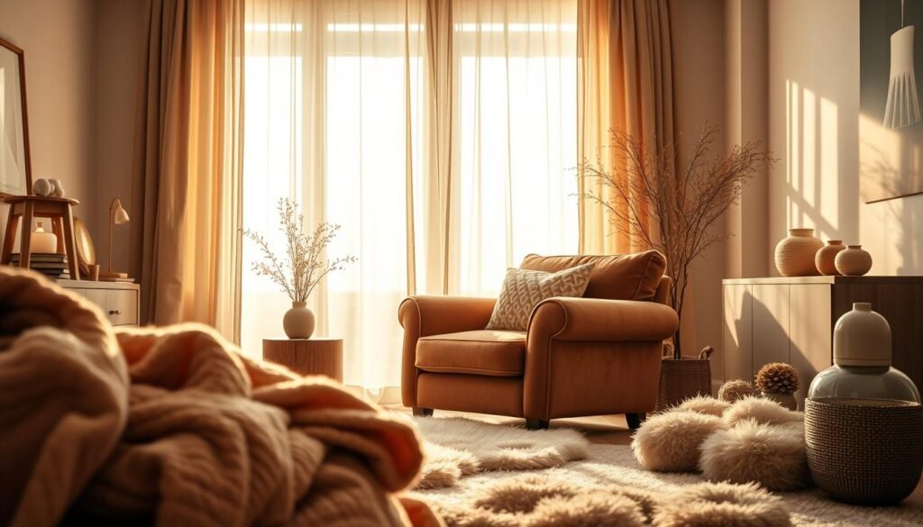 tactile textures and soft furnishings